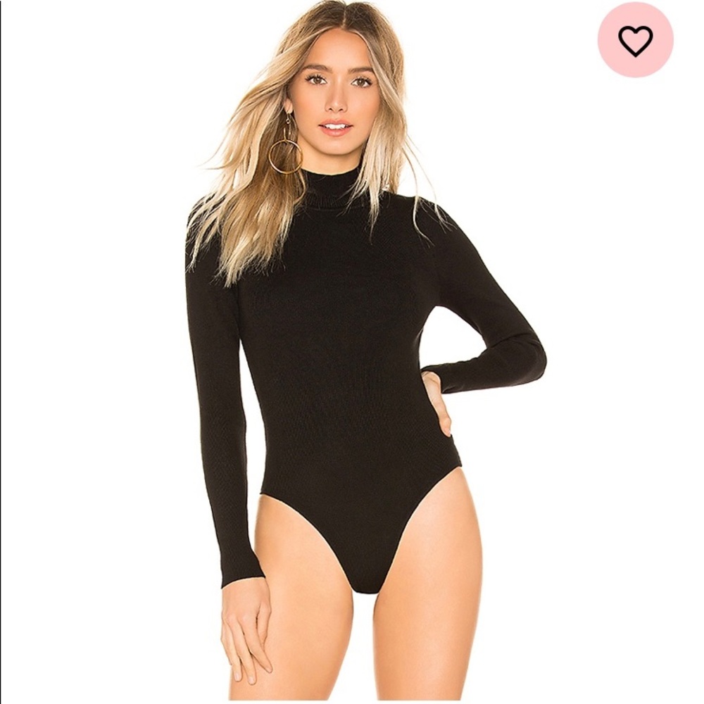 Superdown Kayla Long Sleeve Bodysuit - Black